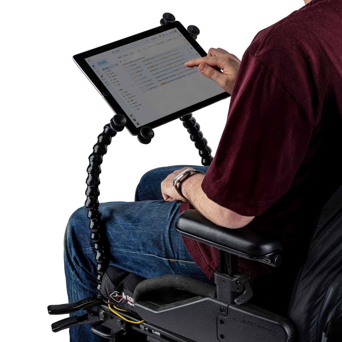 Tablet Holder 18 inch Double Arm Spring Clamp | ModularHose